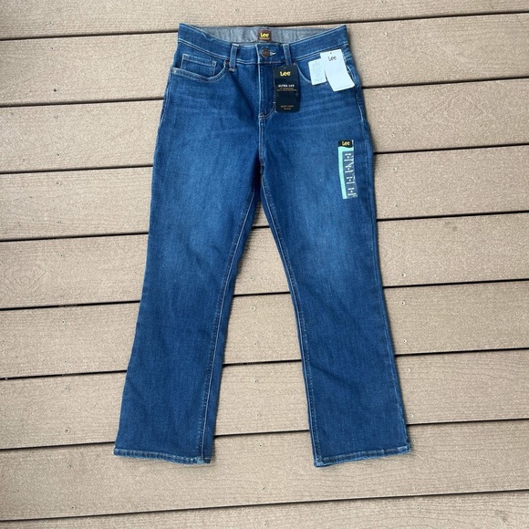 5.Jeans LEE Women’s Ultra Lux BOOT CROP Mid Rise Jeans Size:8 - Picture 2 of 11